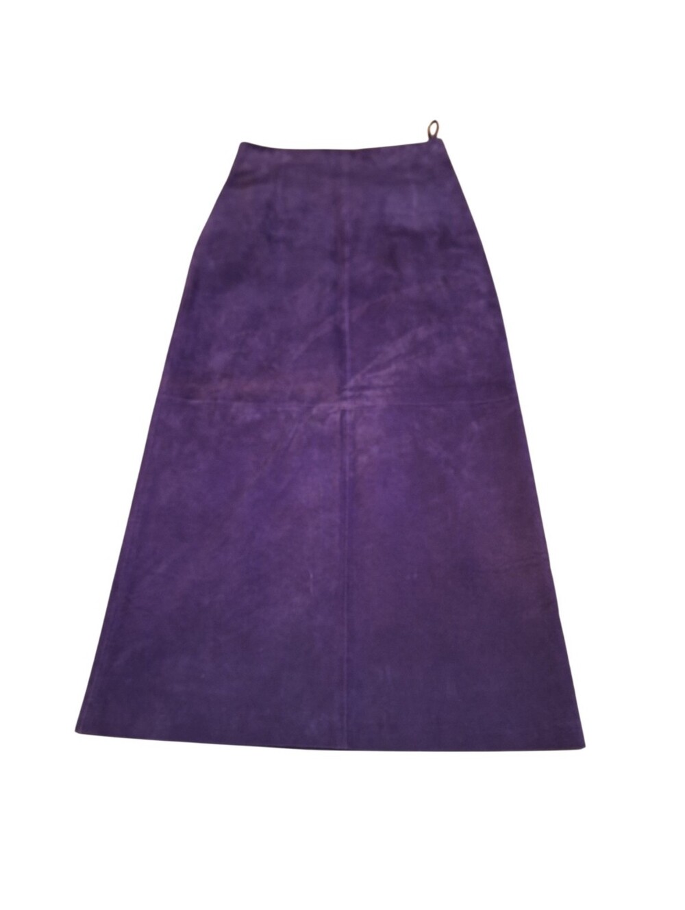 Margaret Godfrey Vintage 100% Suede Leather Maxi Skirt PURPLE Ladies 8 WESTERN - Picture 2 of 5